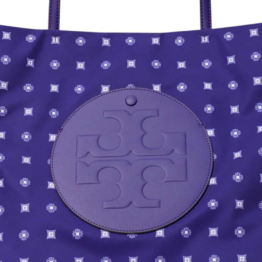 NWT! Tory Burch Purple 'Nothing Ditsy' Ella Collector's Edition Tote